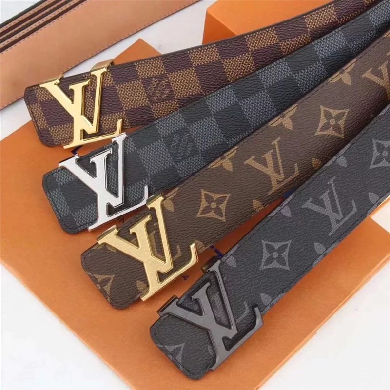 Monogram & Checker Print Belt